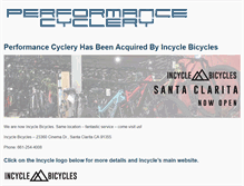 Tablet Screenshot of performancecyclery.com